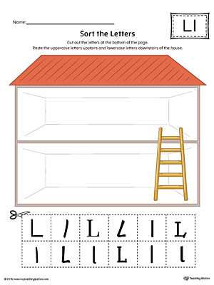 Sort the Uppercase and Lowercase Letter L (Color) with this printable worksheet. Download a copy today!
