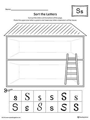 Sort the Uppercase and Lowercase Letter S with this printable worksheet. Download a copy today!