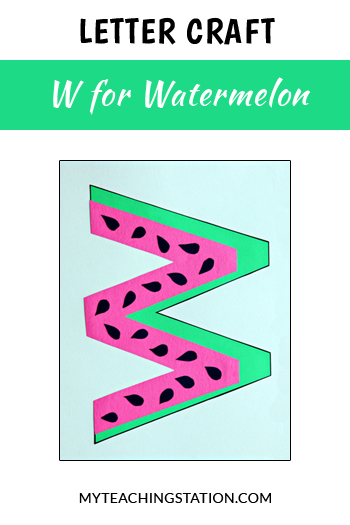 Letter W Craft: Watermelon
