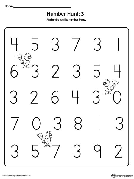 Number recognition 0 to 10 practice worksheets.