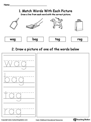 AG Word Family Workbook for Preschool | MyTeachingStation.com