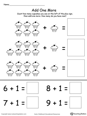Preschool Addition Printable Worksheets Myteachingstation Com