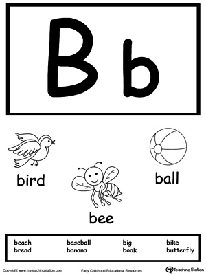 free letter b printable alphabet flash cards for preschoolers myteachingstation com
