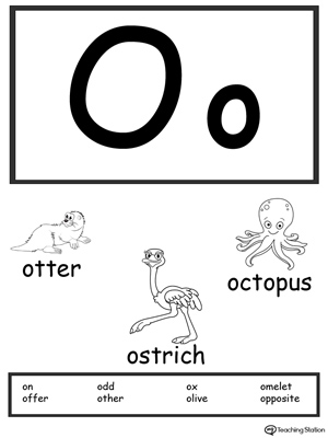 alphabet letters o