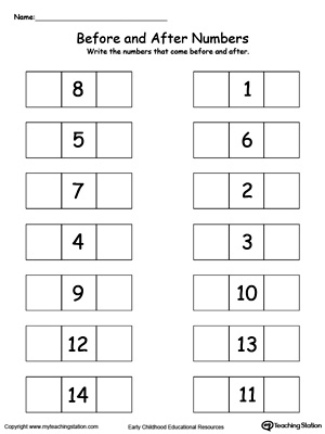 Early Childhood Math Worksheets | MyTeachingStation.com