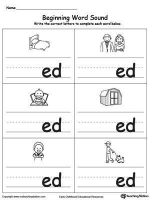 Kindergarten Reading Printable Worksheets | MyTeachingStation.com