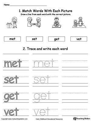 ET Word Family Workbook for Kindergarten | MyTeachingStation.com