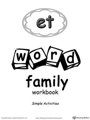 free et word family workbook for preschool myteachingstation com