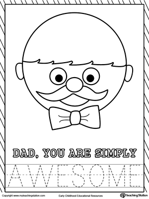 Father's Day Card. Dad You Are Simply Awesome. | MyTeachingStation.com