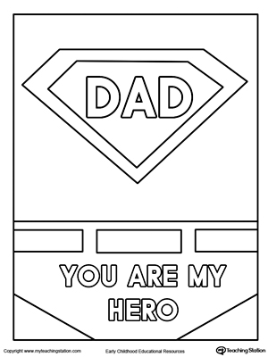 Father's Day Card. Superhero Outfit. | MyTeachingStation.com
