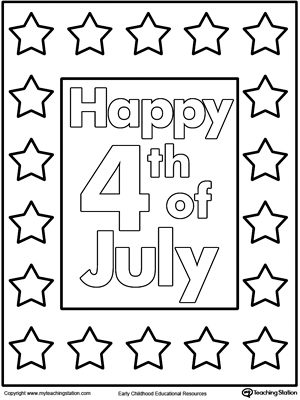 happy 4th of july black and white