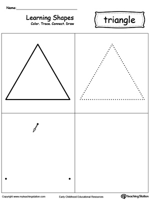 Triangle shape drawing /Easy shapes drawing for kids / Drawing with shapes  /Kids drawing 