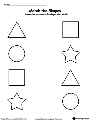 early childhood shapes worksheets myteachingstationcom