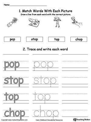 OP Word Family Workbook for Kindergarten | MyTeachingStation.com
