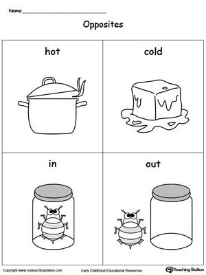 free opposites flashcards hot cold in out myteachingstation com