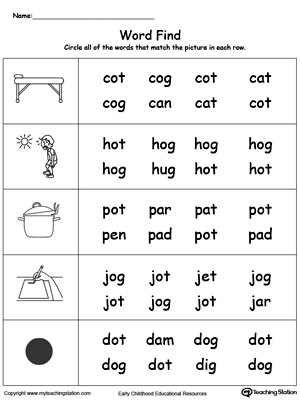 Preschool Reading Printable Worksheets | MyTeachingStation.com
