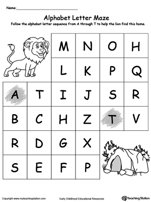 FREE* Lowercase Alphabet Sequence Worksheet