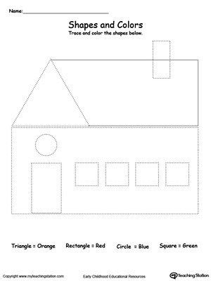 free trace shapes to make a house myteachingstation com