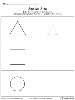 FREE* Draw a Smaller Size Shape