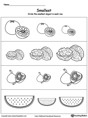 big and small worksheets for kindergarten circle bigger and smaller  activities