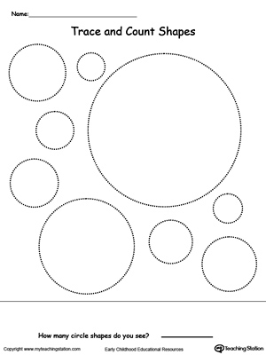 Trace and Count Circle Shapes | MyTeachingStation.com