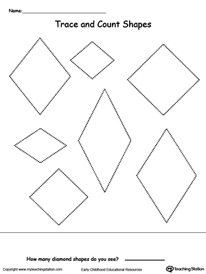 Printable Diamond Shape Worksheet For Preschool bmp place