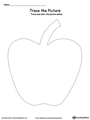 *FREE* Apple Picture Tracing | MyTeachingStation.com
