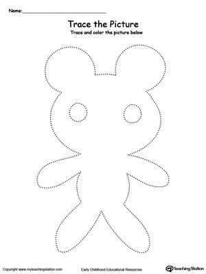 Teddy Bear Picture Tracing | MyTeachingStation.com