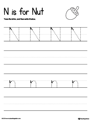 Tracing And Writing the Letter N | MyTeachingStation.com