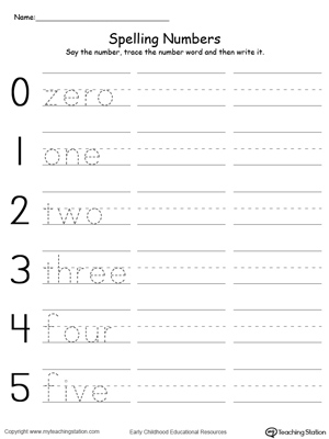 Early Childhood Writing Numbers Worksheets | MyTeachingStation.com