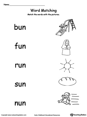 worksheets phonics writing MyTeachingStation.com  UN Family  Preschool Word Workbook for