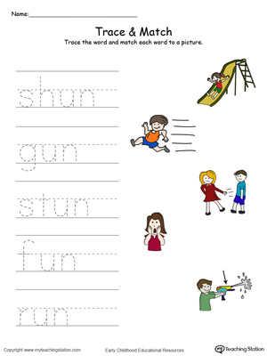 Early Childhood Word Families Worksheets | MyTeachingStation.com