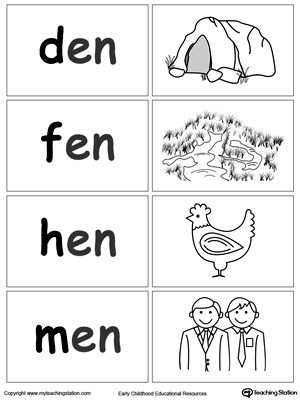EN Word Family Workbook for Kindergarten | MyTeachingStation.com