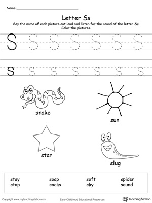 Sun Coloring Page and Word Tracing | MyTeachingStation.com