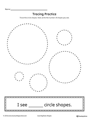 geometric shape counting and tracing circle