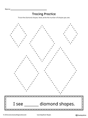 geometric shape counting and tracing diamond