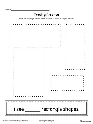 Geometric Shape Counting and Tracing: Rectangle | MyTeachingStation.com