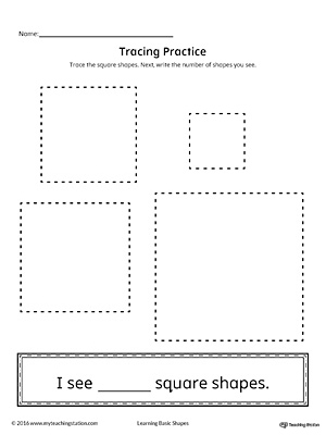 geometric shape counting and tracing square