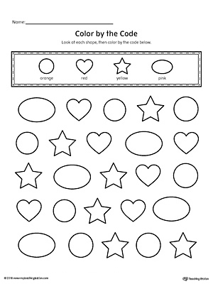 Kindergarten Shapes Printable Worksheets Myteachingstation Com