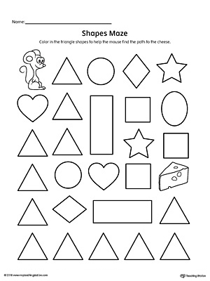 Learning Basic Shapes: Color, Trace, and Connect | MyTeachingStation.com