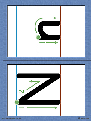 alphabet letter n formation card printable color myteachingstation com