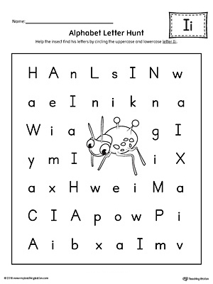review worksheet alphabet pdf Worksheet  I the Learning MyTeachingStation.com Letter