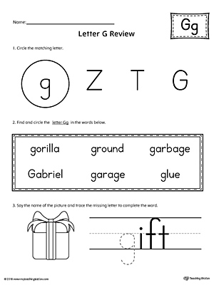 Learning the Letter G can be easy and simple with the right tools. Download this action pack worksheet and help your student learn all about the letter G.