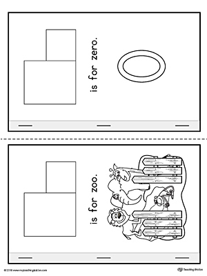 Letter Z Cut-And-Paste Printable MiniBook for Kindergarten