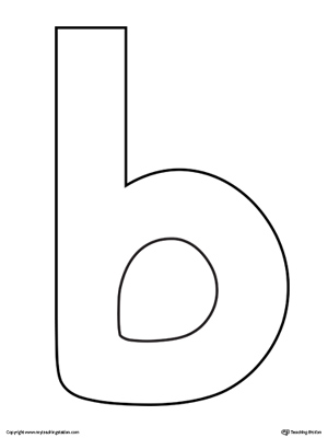 Lowercase Letter B Template Printable | MyTeachingStation.com