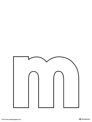 lowercase letter m template printable myteachingstationcom
