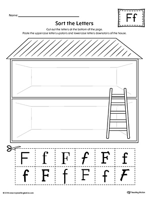 Sort the Uppercase and Lowercase Letter F with this printable worksheet. Download a copy today!