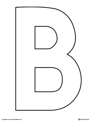 free uppercase letter b template printable myteachingstation com