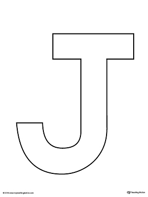 Uppercase Letter J Template Printable | MyTeachingStation.com