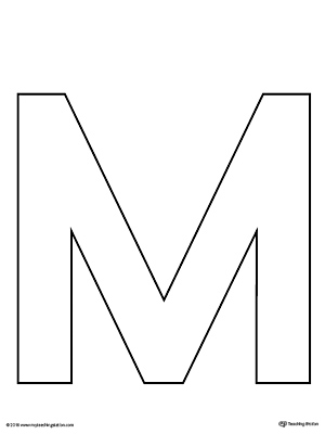 Uppercase Letter M Template Printable | MyTeachingStation.com